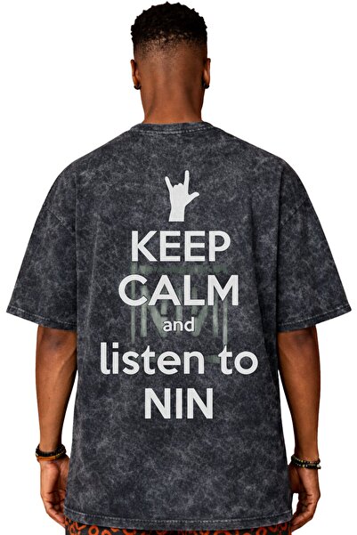 SEVBANO Tricou unisex supradimensionat cu imprimeu Nin Rock Metal Music Band,...