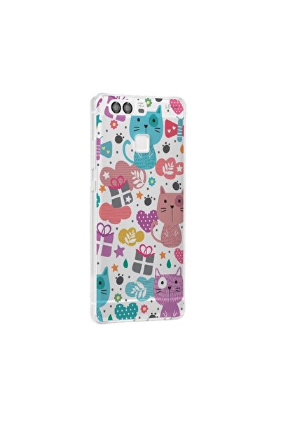 bestcase Θήκη σιλικόνης, Διαφανής, 0,5 χιλιοστά, Χαριτωμένη γάτα, Huawei P10 ...