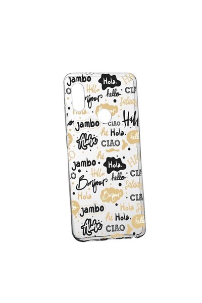 bestcase Husa Silicon, Transparent, Slim, Hello, Huawei P20 Lite