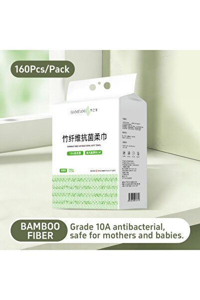 Choice1 160pcs a pack 20/60/160pcs Bamboo Fiber Thickened Disposable Face Tow...