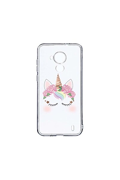 bestcase Διαφανής Θήκη Σιλικόνης 2MM, Συμβατή με Nokia C30, Σχέδιο Μονόκερος,...