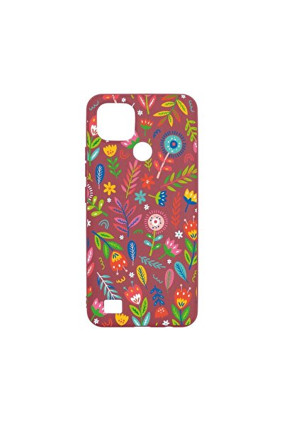 bestcase Θήκη σιλικόνης, Συμβατή με Realme C21, Χαρούμενα Λουλούδια, ανθεκτικ...