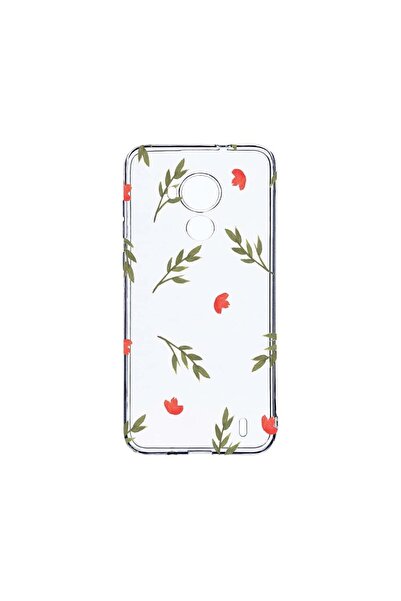 bestcase Διαφανής Θήκη Σιλικόνης 2MM, Συμβατή με Nokia C30, Λουλούδια, Αντικρ...