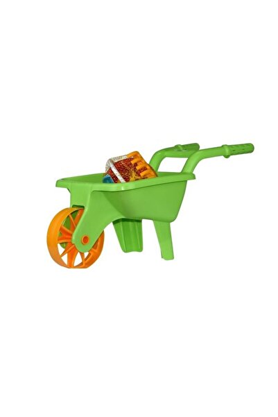 DEDE Wheelbarrow set with 5 sand toys Green