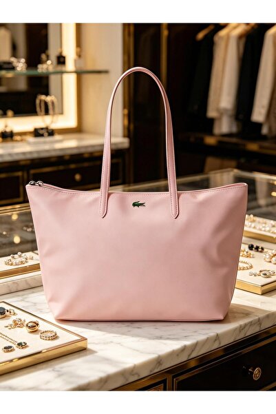 Lacoste Kids Women's Capacity Zipper Handbag Single Shoulder Bag Tote Bag Lar...