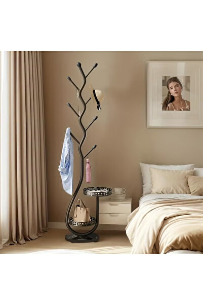 GGEROU Metal Standing Coat Rack, Small Space Coat Rack Freestanding Hanger Co...