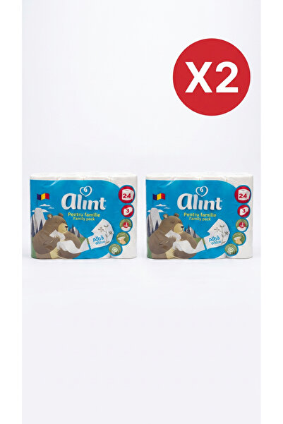 ALINT Σετ 2x οικογενειακή συσκευασία 24 ρολά premium 3φυλλο τουαλέτας απαλής ...