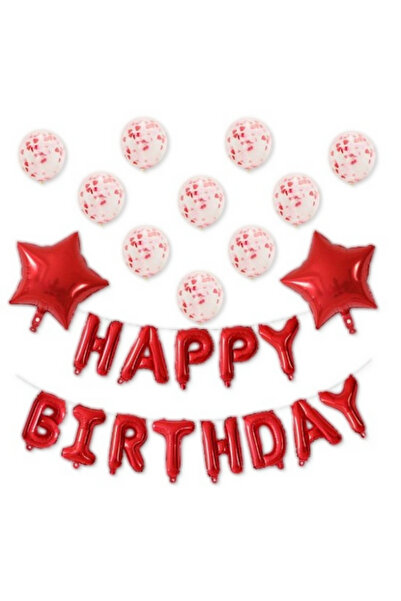 Flippy Happy Birthday Balloon Set with Stars and Confetti, Birthday Party Dec...