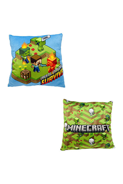MINECRAFT Pernă pentru copii cu două fețe, 38x38 cm, albastru, Fun,