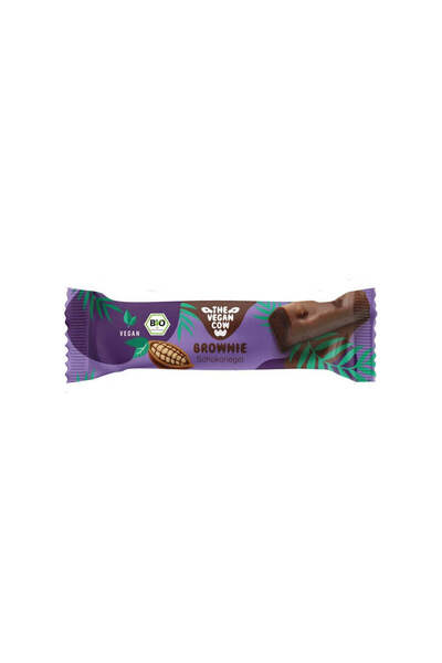 The Vegan Cow Baton de brownie vegan organic cu ciocolată 40 g