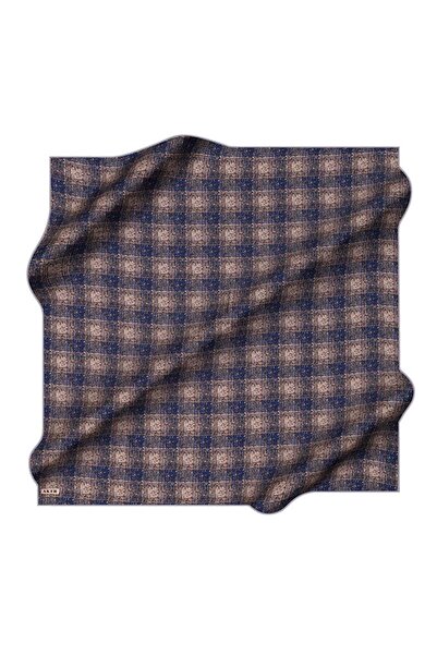 Aker Silk Scarf - Spring-Summer 2026 - 9119701-321 - Sura - Retro Plaid Pattern