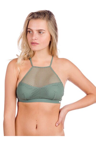 Roxy Top de bikini Garden Summers, croială scurtă, verde rață
