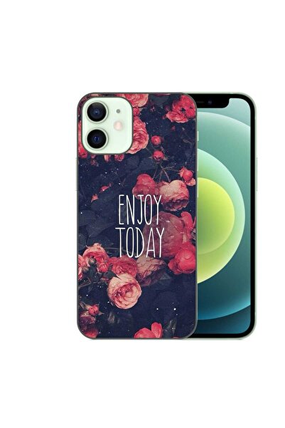 OEM Husa compatibila cu Apple iPhone 12 Mini Silicon Gel Tpu Model Enjoy Today