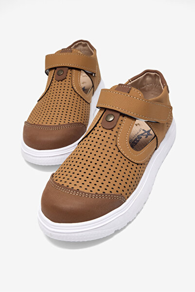 Tonny Black Children's Unisex Camel Kids Velcro Sandals