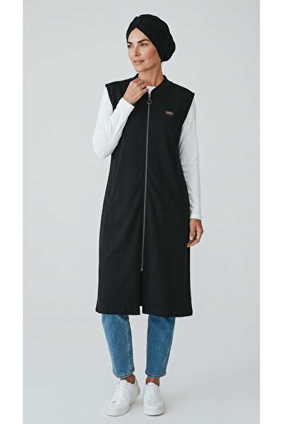 ECE GİYİM Women's Hakim Vest with Zippered Pockets on the Front, Long Combed ...
