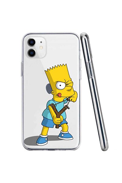 OEM Θήκη συμβατή με Apple iPhone 11, διαφανής σιλικόνης, με σχέδιο Simpson Bart