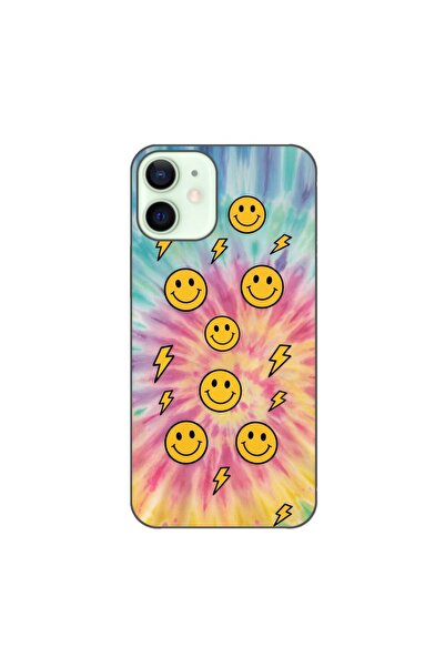 OEM Husa compatibila cu Apple iPhone 12 Mini Silicon Gel Tpu Model Retro Smil...