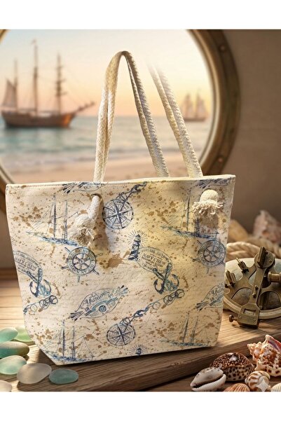 mikam Patterned Beach Bag 53*35 cm