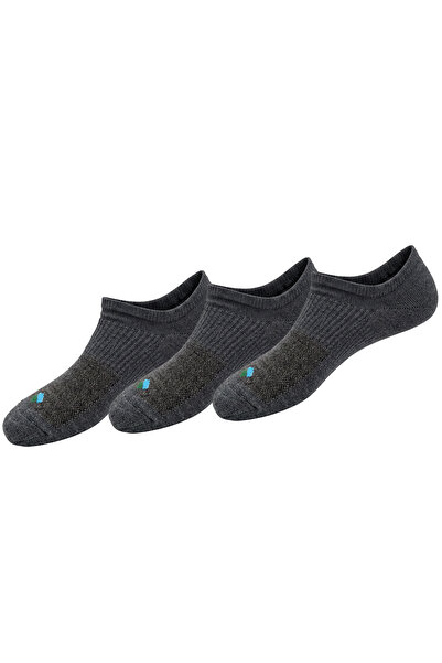Bonny Silver Odor-Free No Show Booties Men's Smoked Silver Socks 3-Pack