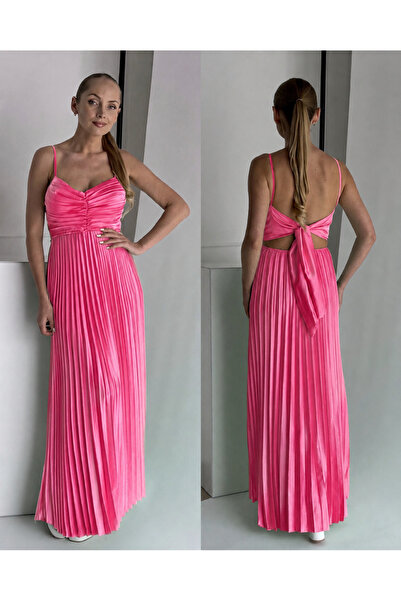Demhana Boutique Pleated Satin Dress