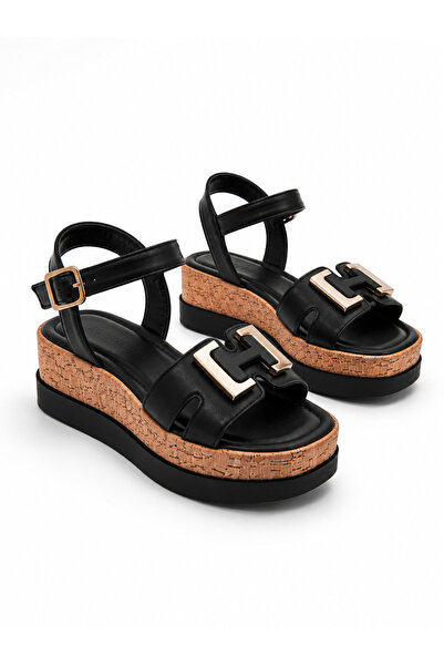 Castle Black Liza Black with Gold Buckle - Comfortable for Daily Wear - Women...