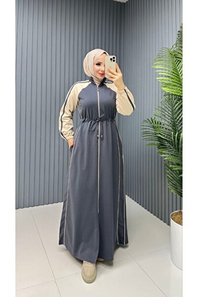 moda4b Women's Sports Dress Two Yarns Zipper Lace-Up Long Casual Design N-054...