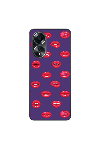OEM Husa compatibila cu Oppo A58 4G Silicon Gel Tpu Model Buze Pattern