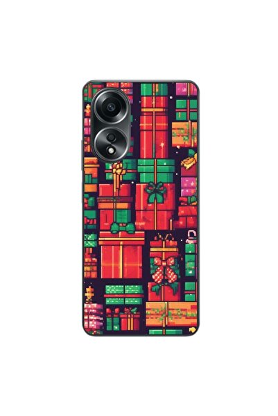 OEM Case compatible with Oppo A58 4G Silicon Gel Tpu Pattern Pixel Art Gifts