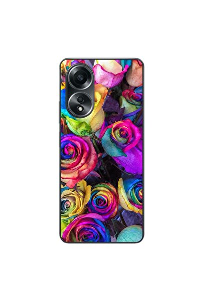 OEM Husa compatibila cu Oppo A58 4G Silicon Gel Tpu Model Trandafiri Colorati