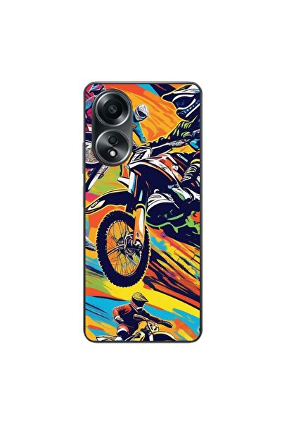 OEM Husa compatibila cu Oppo A58 4G Silicon Gel Tpu Model Motocross Pop Art