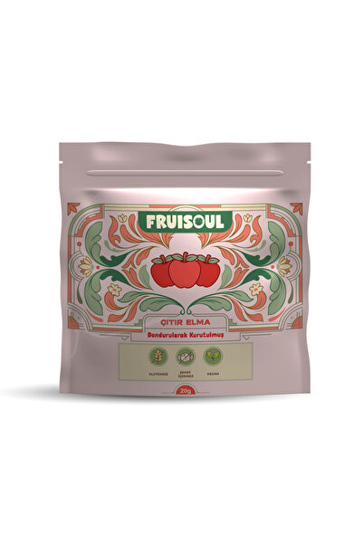 FRUISOUL Elma Cipsi - Dondurularak Kurutulmuş Freeze Dried Çıtır Elma