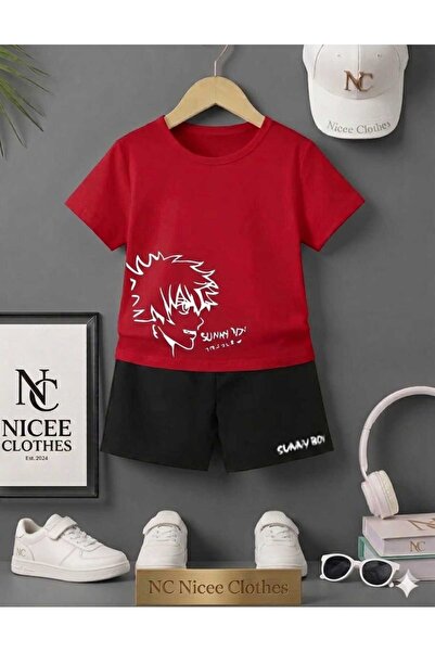 NC Nicee Clothes LETNJA DEČJA MAJICA I KRATKE HLAČE UNISEKS (BELI VEŠTINSKI Š...