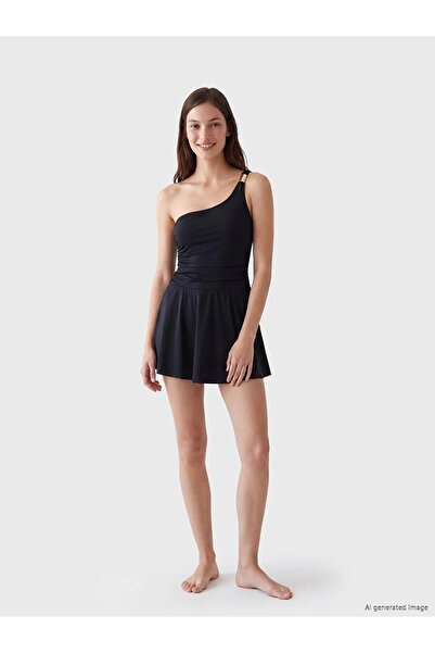 LC Waikiki One-Shoulder Women's Skirted Swimsuit (S6)