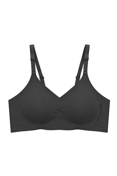Cottonhill Seamless Bra - Alure |   Black Laser Cut Seamless Women's Bra with...