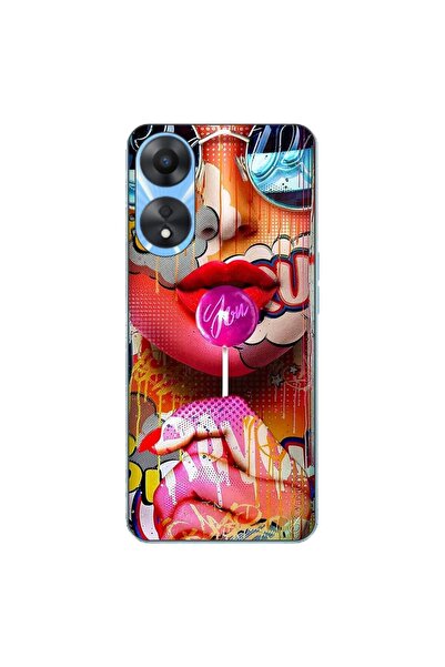 OEM Cover compatible with Oppo A78 4G (CPH2565) Silicone Gel Tpu Pop Art Loll...