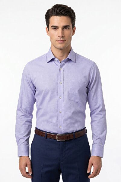 KAMER Men's Classic Single Pocket Long Sleeve Shirt 4018 Bgl-St05501