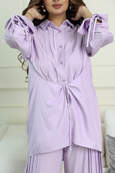 it's Mine Soft Blouse with Tie Waist Cut -