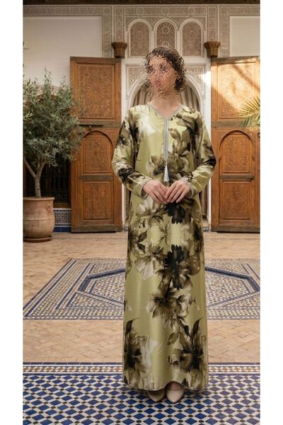 ISHRAQAT AL-AMAL Gelabah/Dress with a Patterned Design Suitable for Festivals...