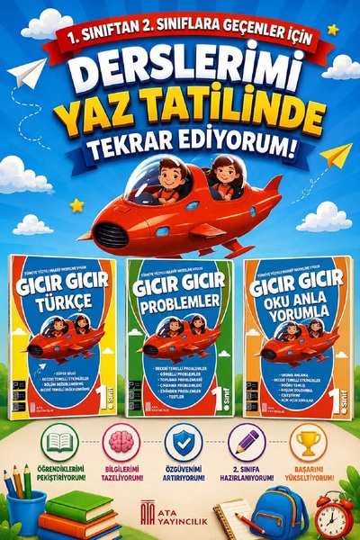 Ata Yayıncılık 1. Sınıftan 2.Sınıfa Geçenler İçin Derslerimi Yaz Tatilinde Te...
