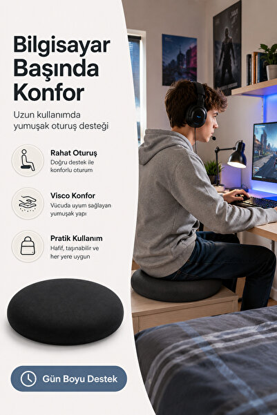 EpiRelax Oyuncu Koltuğu Visco Oturma Minderi Bilgisayar Oyun Minderi Gamer Ot...