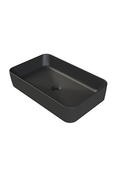 TURKUAZSERAMİK Turkuaz Cerastyle Hera Tezgahüstü Mat Siyah Lavabo 60*38 cm