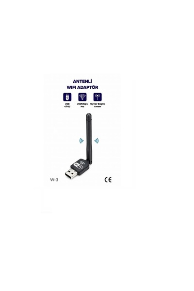 Midcom Concord W-3 600Mbps Mini WiFi USB Adaptör 5dB Antenli Wireless Alıcı