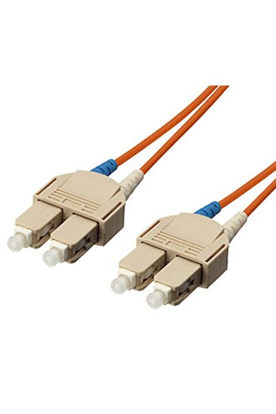 EQUIP Cablu patch SC->SC 5.00m Multimod Duplex OM1 portocaliu, în pungă de pl...