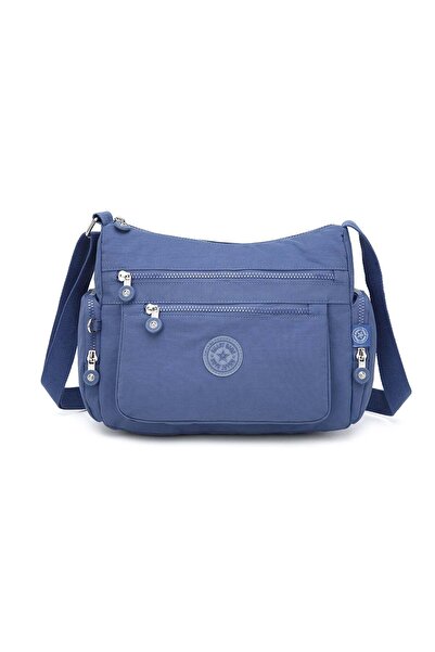 SMART BAGS SMARTBAGS KRİNKIL KUMAŞ KADIN ÇAPRAZ ÇANTA 1115 MAVİ