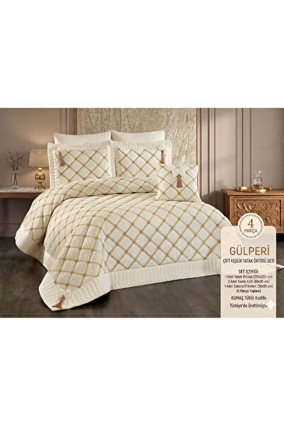 baladı home ev tekstil home collection Gülperi Çift Kişilik Lüks Kadife Yatak...