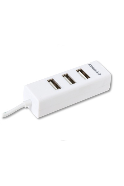 Omega HUB USB 2.0 4 PORTURI ALB [42801]