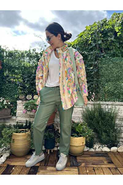 Burcu Özpıranga Axsel İçi Süet Deri Pantolon (GÖRSELLERDE ÜRÜN BEDEN ÖLÇÜLERİ...