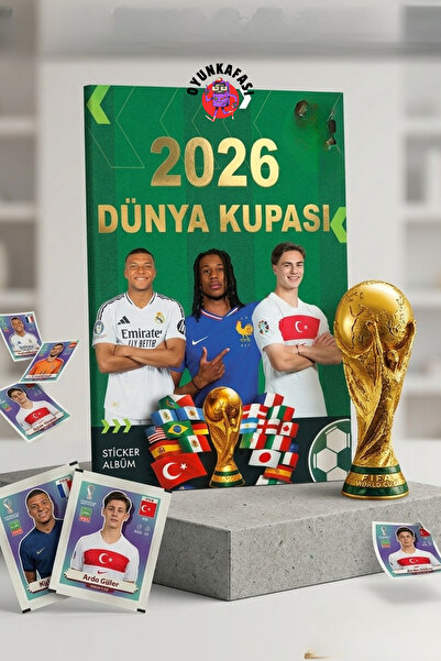 OYUNKAFASI 2026 Dünya Kupası Sticker Albümü - 16 Sayfa Futbolcu Çıkartma Albümü