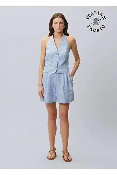 Beymen Collection Mavi Keten Şort