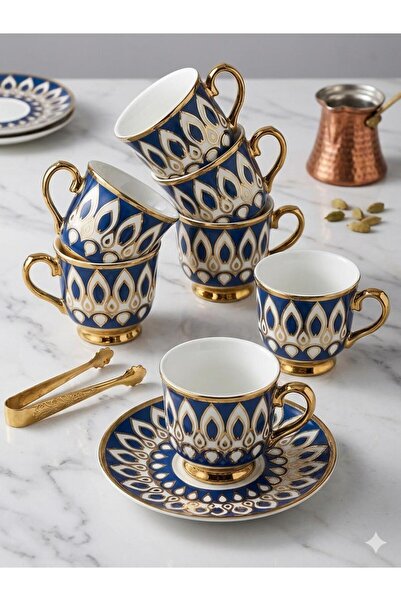 OEM Elegant Coffee Set – 6 Cups + 6 Saucers - Porcelain